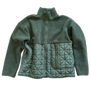 Cozy Fleece Quilted Bomber Jacket